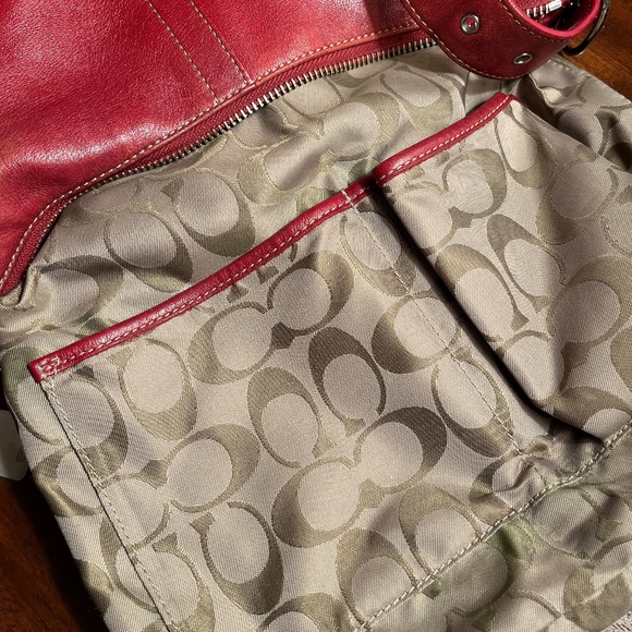 Coach 9326 Red Legacy Slim Duffle Crossbody Bag - Picture 9 of 12